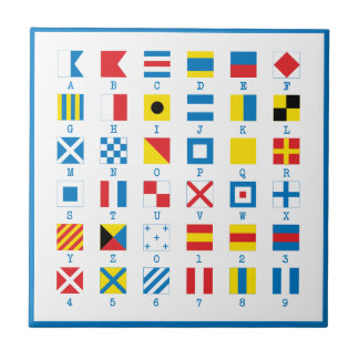Nautical Flags Maritime Signals Ceramic Tile