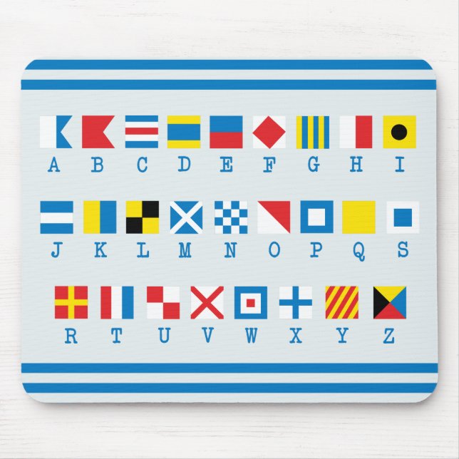 Nautical Flags Maritime Signals Mousepad (Front)