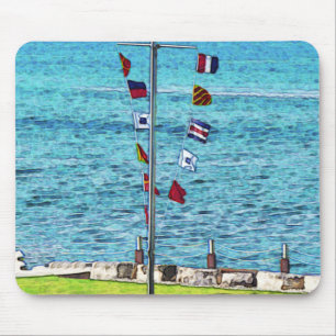 Nautical Flags Mouse Mat