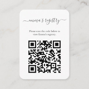 Nautical Floral Anchor RSVP Details QR Code Enclosure Card