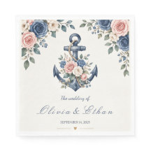 Nautical Floral Anchor Watercolor Wedding