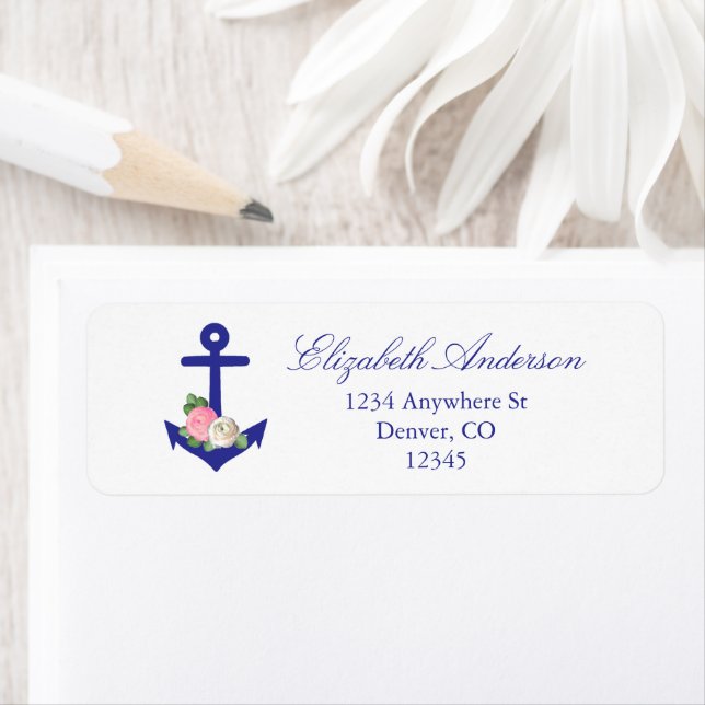 Nautical Floral Summer Event Return Address (Insitu)