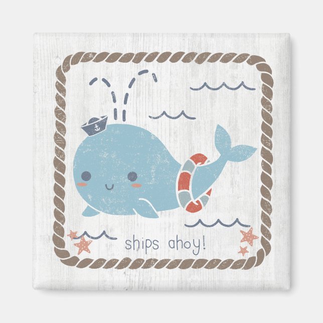 Nautical Friends - Whale Magnet (Front)