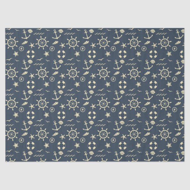 Nautical Gift Wrap Tissue Tissue Paper (Front)