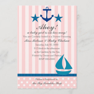 Nautical Girl Invitation