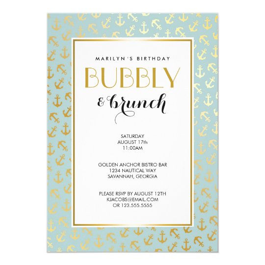 Nautical Golden Anchors Pattern Card