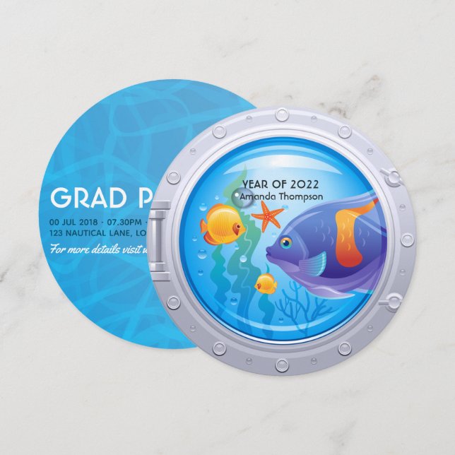 Nautical Graduation Invitation (Front/Back)