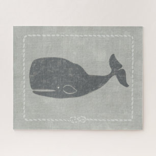 Nautical Grey Whale Jigsaw Puzzle