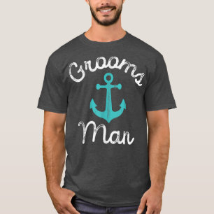 Nautical Groomsmen Gift Idea Wedding Favor Grooms T-Shirt