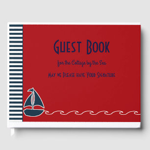 Nautical Guest Book Cottage by the Sea