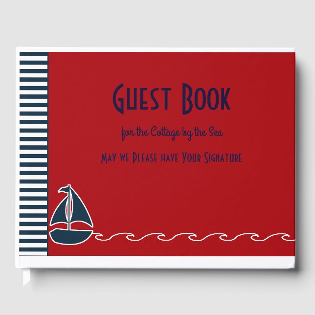 Nautical Guest Book Cottage by the Sea (Front)