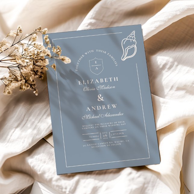 Nautical Hand Drawn Wedding Invitation (Creator Uploaded)