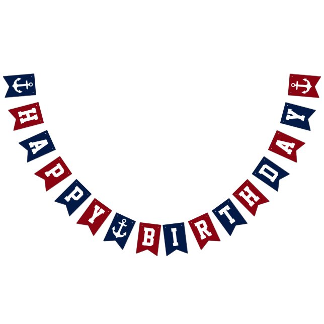 Nautical Happy Birthday Bunting (All)