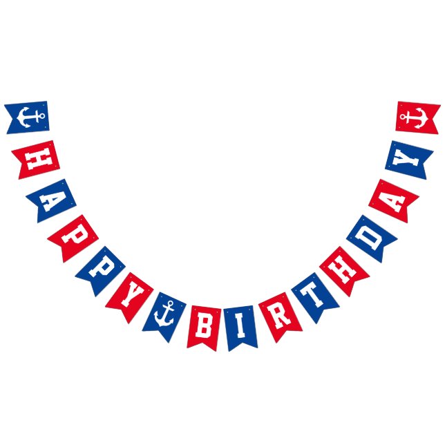 Nautical Happy Birthday Bunting (All)