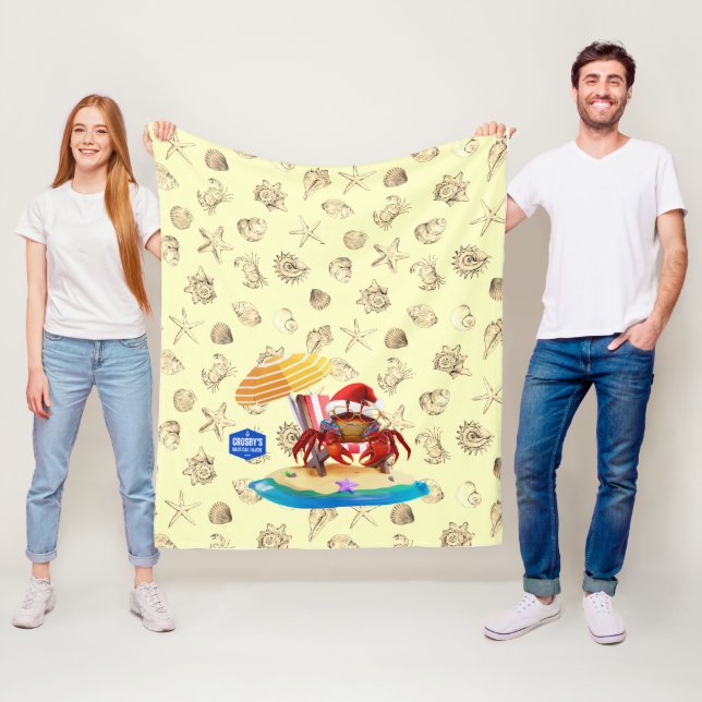 Nautical Haven Wildlife Fleece Blanket (In Situ)