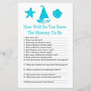 Nautical How well do you know baby shower game