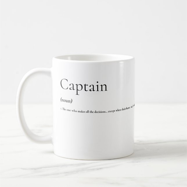 Nautical Humour: The Sailor’s True Definition Coffee Mug (Left)