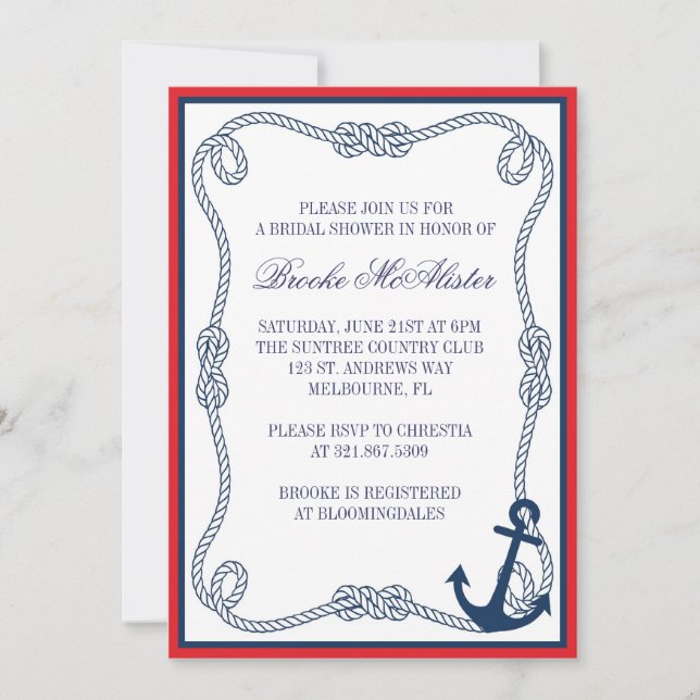 Nautical Invitation (Front)