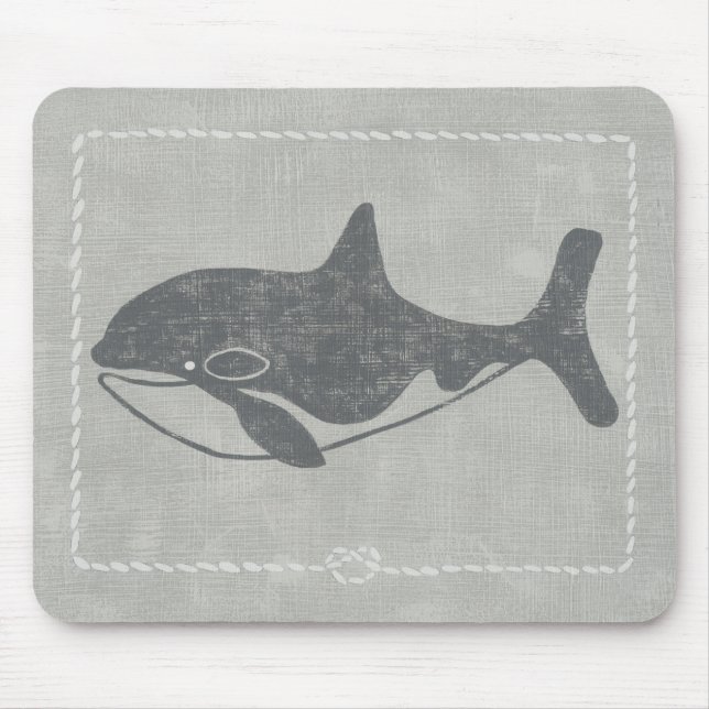 Nautical Killer Whale Mouse Mat (Front)