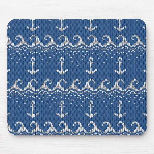 Nautical Knit Pattern Mouse Mat (Front)