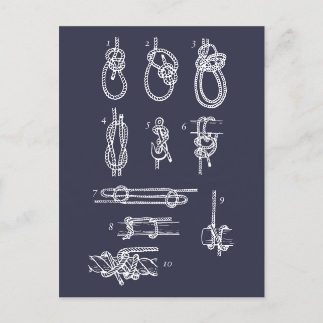 Nautical knots postcard (Front)