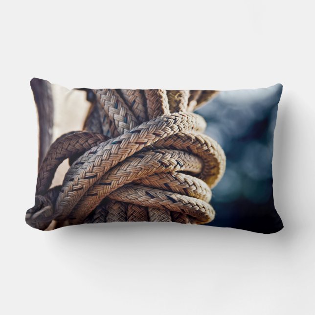 NAUTICAL KNOTTED ROPE LUMBAR CUSHION (Front)