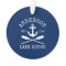 Nautical Lake House Anchor Oars Family Name Blue
