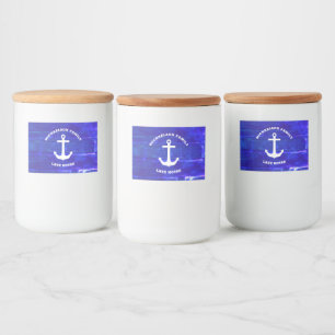 Nautical Lake House Food Label