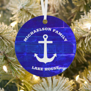 Nautical Lake House Metal Tree Decoration
