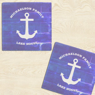 Nautical Lake House Stone Coaster