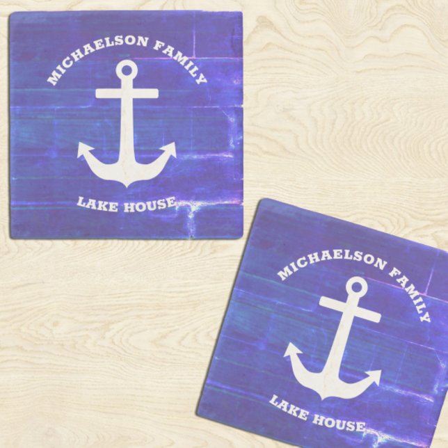 Nautical Lake House Stone Coaster (Creator Uploaded)