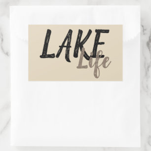 nautical LAKE LIFE   Rectangular Sticker
