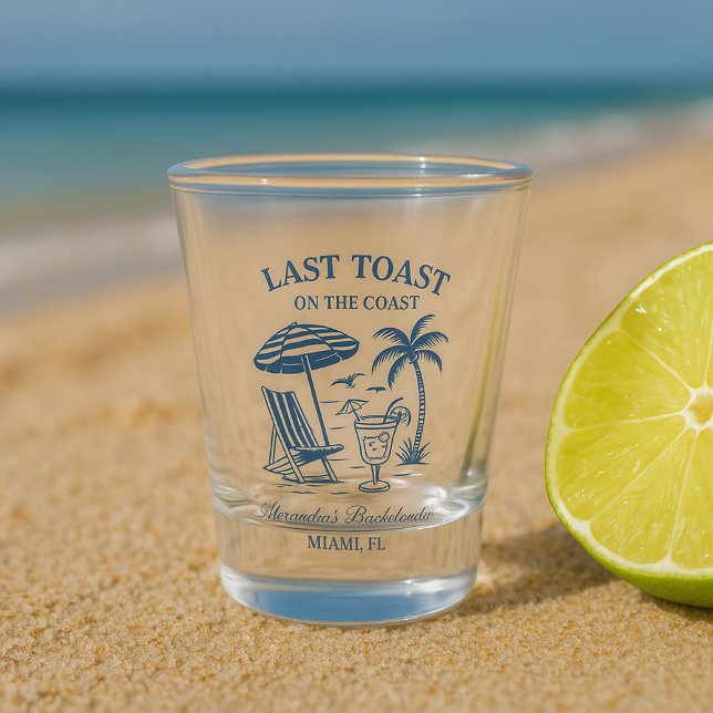 Nautical Last Toast Bachelorette Weekend Shot Glass (Creator Uploaded)