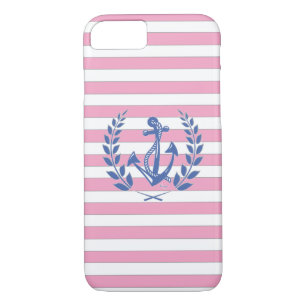 Nautical, Laurel Wreath, Anchor iPhone 7 Case