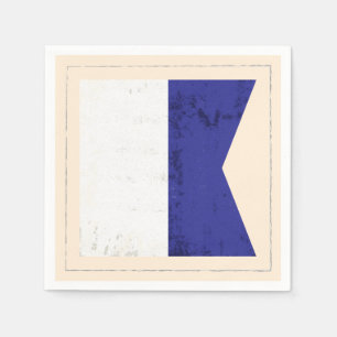 Nautical Letter “A” Signal Flag Napkin