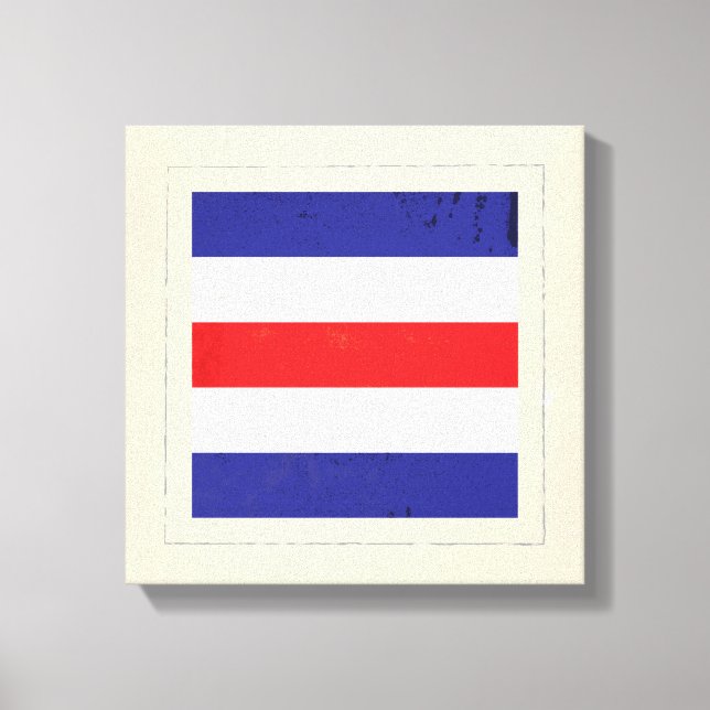Nautical Letter "C" Signal Flag Canvas Print (Front)