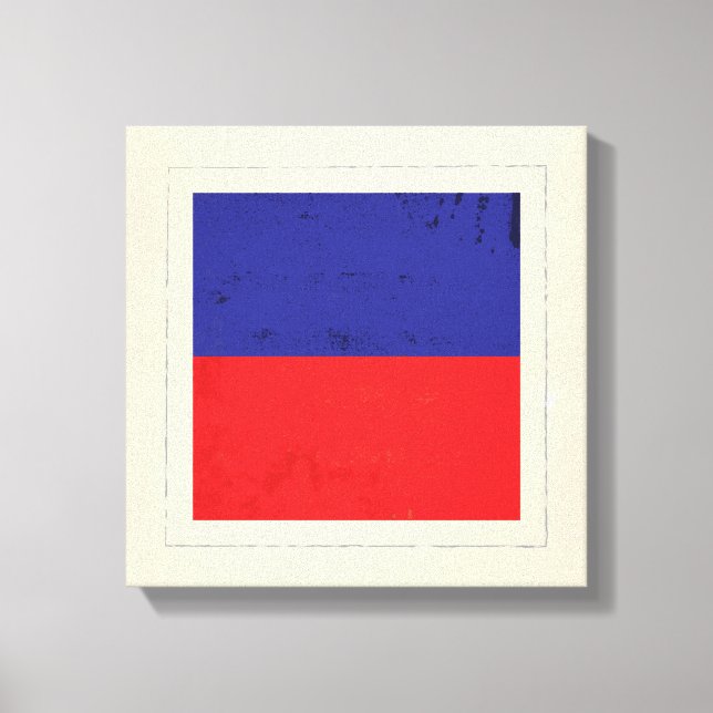 Nautical Letter “E” Signal Flag Canvas Print (Front)