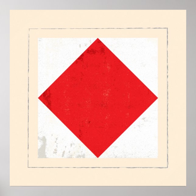 Nautical Letter “F” Signal Flag Poster (Front)