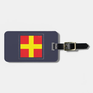 Nautical Letter “R” Signal Flag Luggage Tag