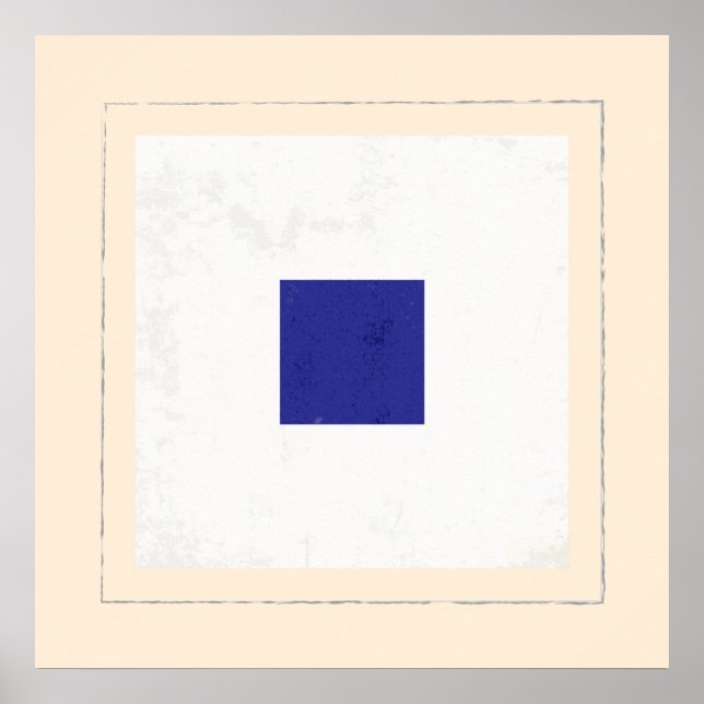 Nautical Letter “S” Signal Flag Poster (Front)