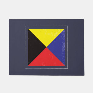 Nautical Letter “Z” Signal Flag Doormat