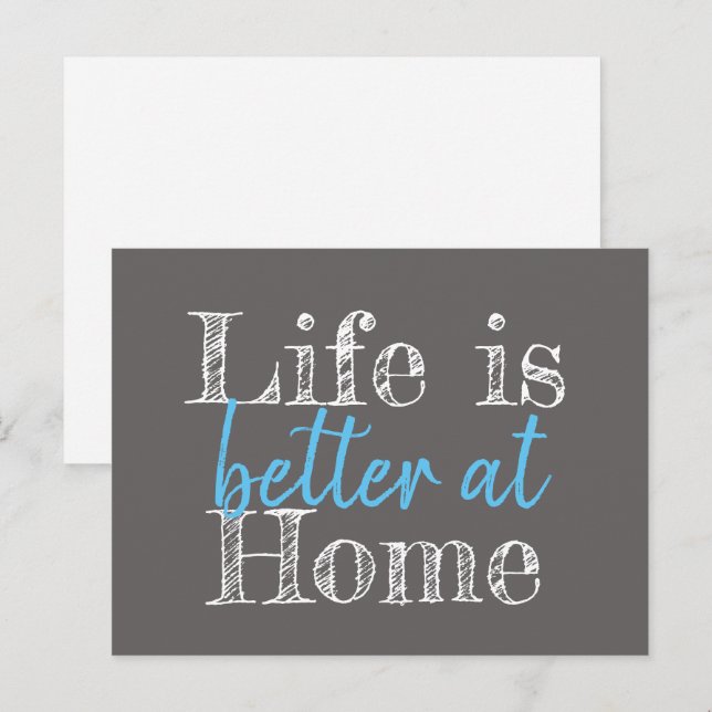 nautical LIFE IS BETTER AT HOME | Postcard (Front/Back)