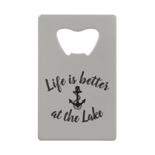 nautical LIFE IS BETTER AT THE LAKE   Credit Card 