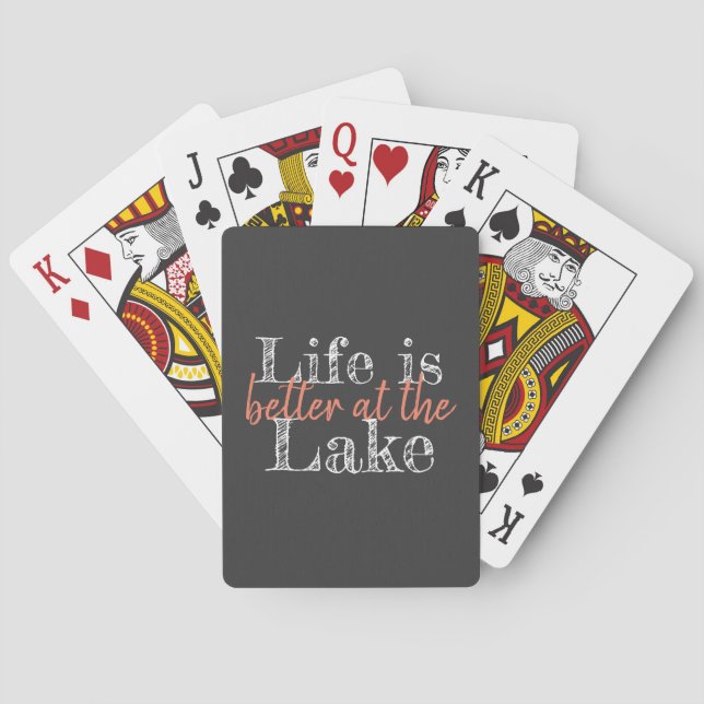 nautical LIFE IS BETTER AT THE LAKE | Playing Cards (Back)
