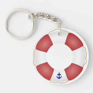 Nautical Life preserver Key Ring