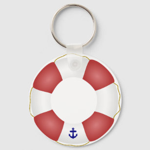 Nautical Life preserver Key Ring