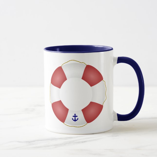 Nautical Life preserver Mug (Right)