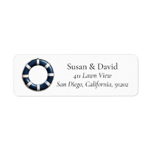 Nautical Lifebuoy Personalized Address