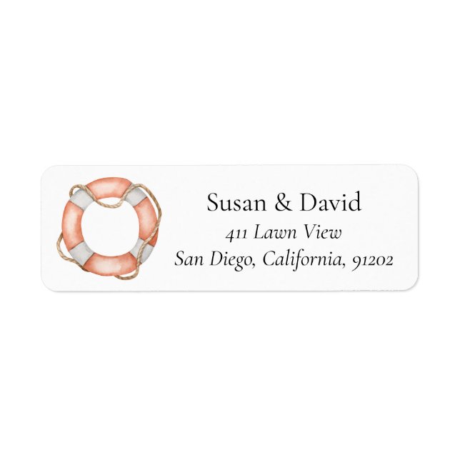 Nautical Lifebuoy Watercolor (Front)