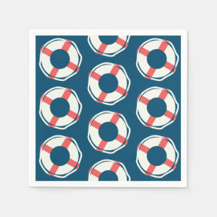 Nautical Lifesaver Baby Shower Boy Ocean Birthday Napkin